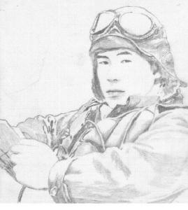 F１３撃墜直後の相澤中尉